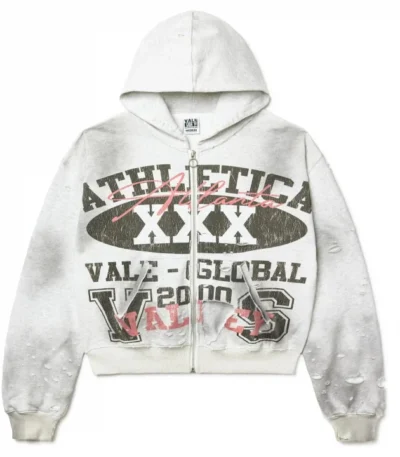 Athletica Xxx Zip Up Hoodie White