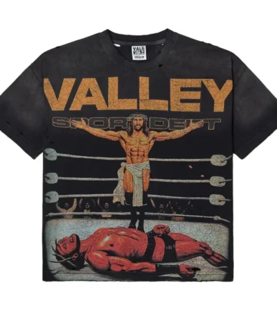 Jesus Vs Hellboy Tee Vintage Black