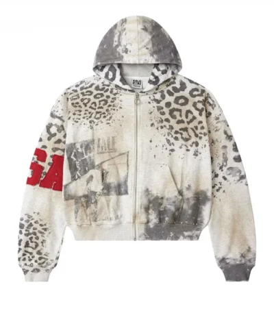 Vale Forever Cheetah Zip Up White