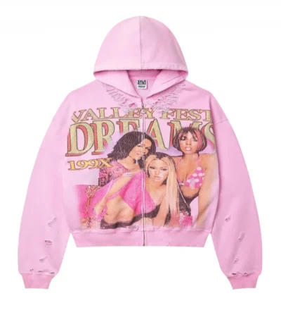 Vale Forever Dreams Zip Up Hoodie ‘Pink